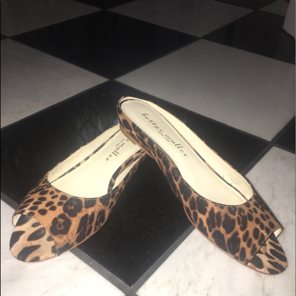 Bettye Muller animal print slides